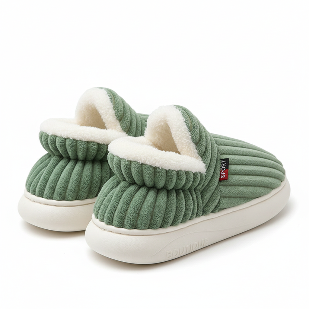 Evshine Soft Sole Slippers For Women Winter Fashion Women Fur Slippers Fuzzy Plush Men Slippers Warm Furry Women Cotton Shoes