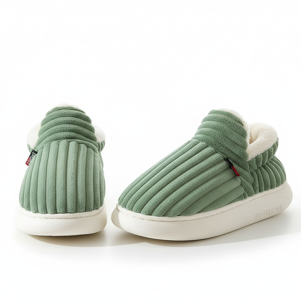 Evshine Soft Sole Slippers For Women Winter Fashion Women Fur Slippers Fuzzy Plush Men Slippers Warm Furry Women Cotton Shoes