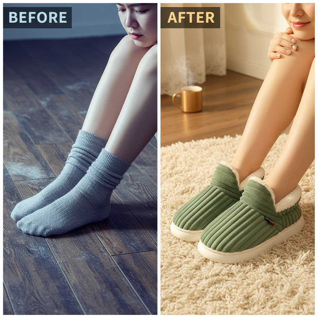 Evshine Soft Sole Slippers For Women Winter Fashion Women Fur Slippers Fuzzy Plush Men Slippers Warm Furry Women Cotton Shoes